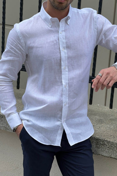 White Linen Shirt - Image 4