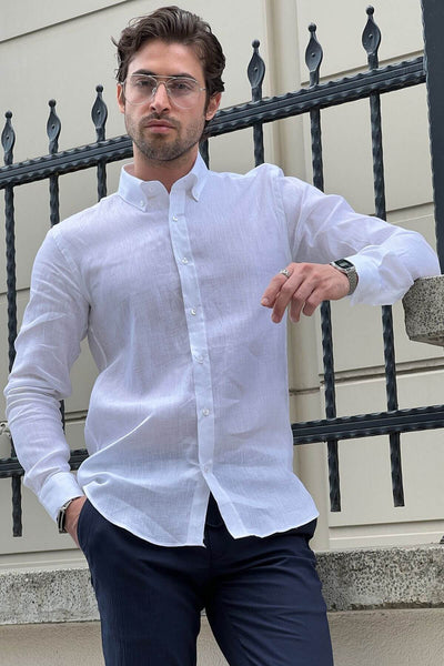 White Linen Shirt - Image 5